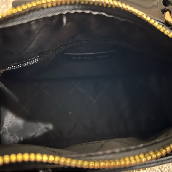 Michael Kors Austen Small Pebbled Leather Satchel Shoulder Black New - Picture 8 of 11